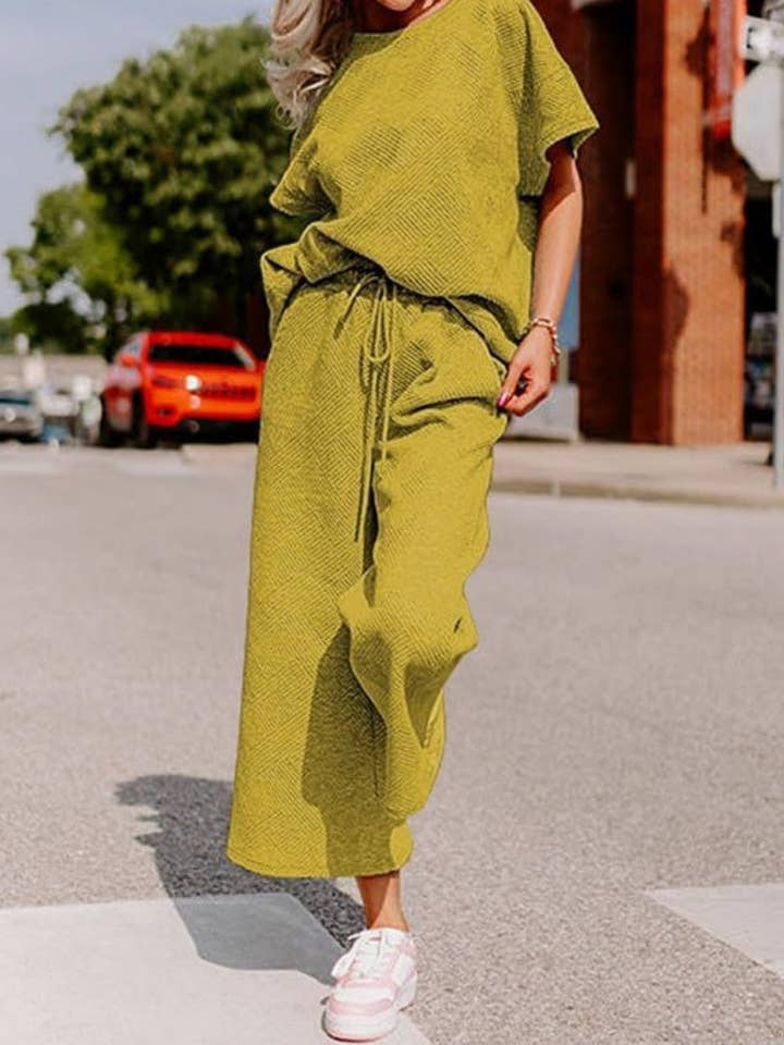 safistyle - Wholesale Lounge Set - Women's - Relaxed Two-Piece Drawstring Pants Set13