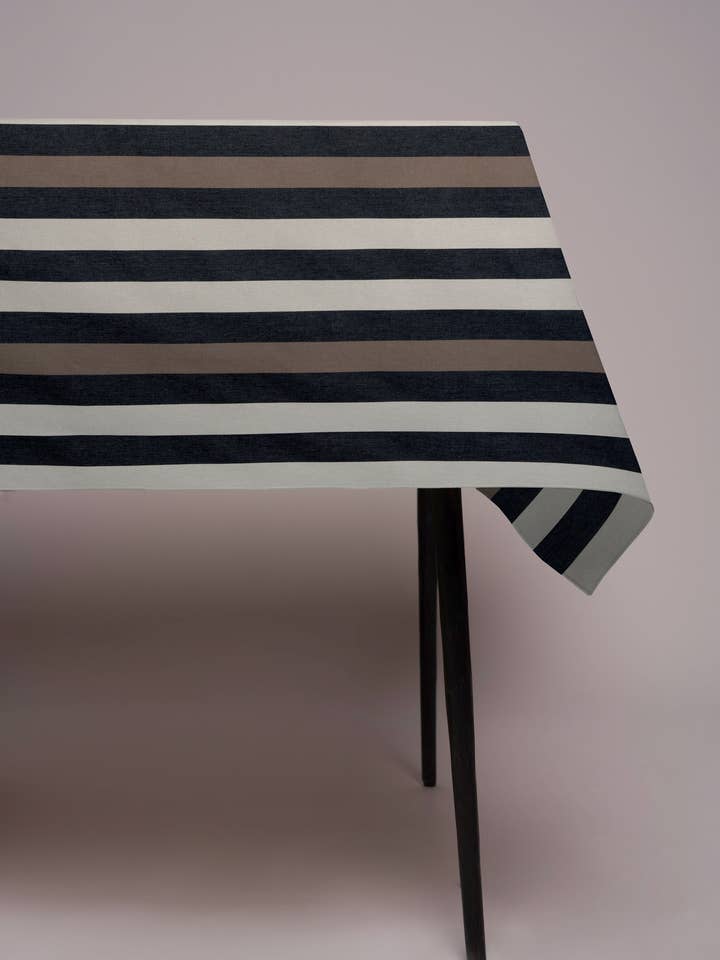 Tablecloth - BD RASPAIL TAUPE canvas for wholesale by Les Toiles du Soleil