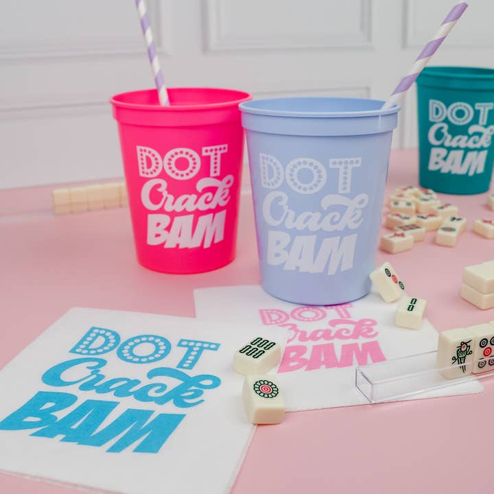 Busy Bee Gift - Wholesale Disposable Cup - Dot Crack Bam Mahjong Stadium Cups | Set of 81
