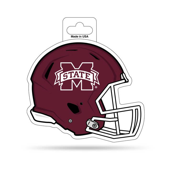 NCAA Mississippi State Bulldogs Shape Cut Helmet Decal for wholesale by Rico Industries
