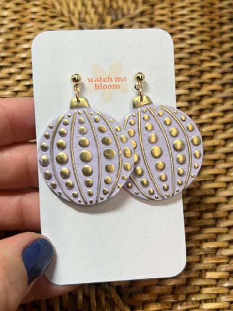Brincos Argila Bolbo Natal Artesanal Brincos em Argila Polímero por atacado de Watch Me Bloom