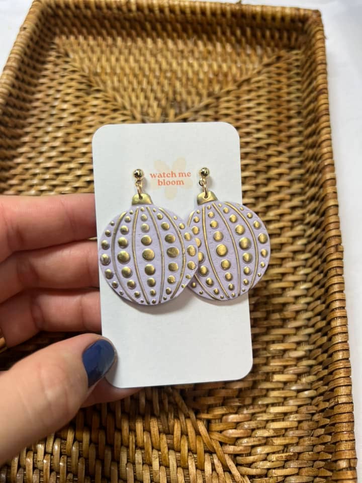 Julglödlampa lerörhängen Handgjorda polymerlera örhängen för wholesale av Watch Me Bloom