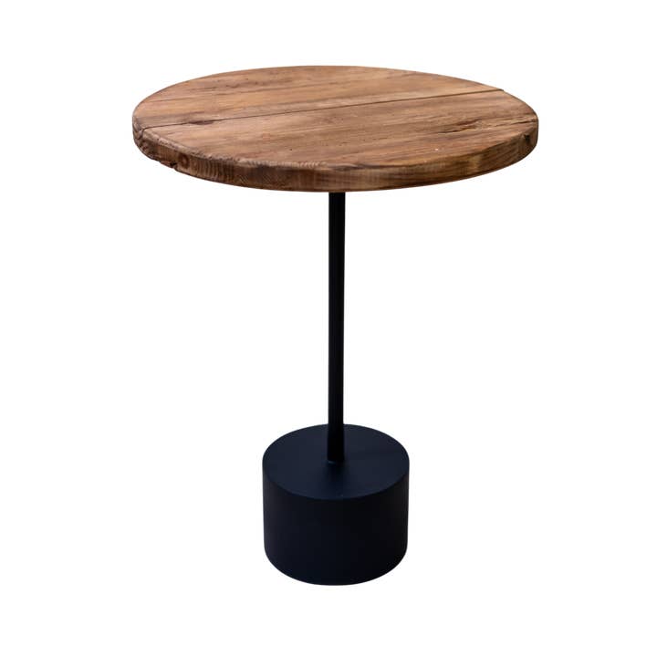 FN116 Wood/Metal Round Side Table 15.75 x 19.75" for wholesale by Myrians Home Decor