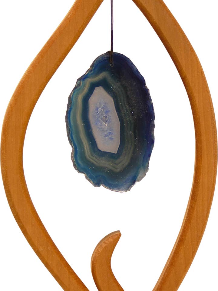 Decoração de janela vela com disco de ágata azul por atacado de Sternengasse GmbH