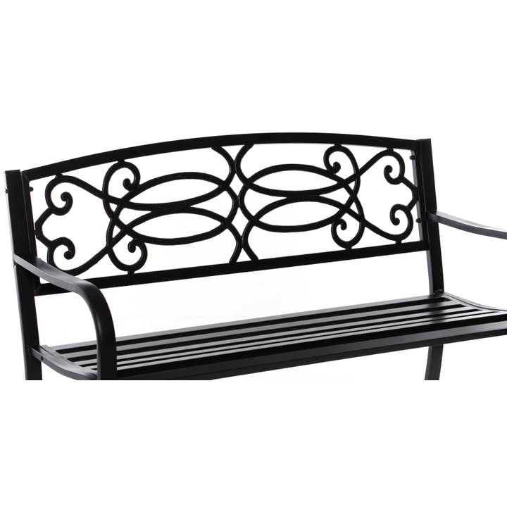 Quickway Imports - Wholesale Bench - Patio Garden Park Seating Bench with Scrollwork Backrest10