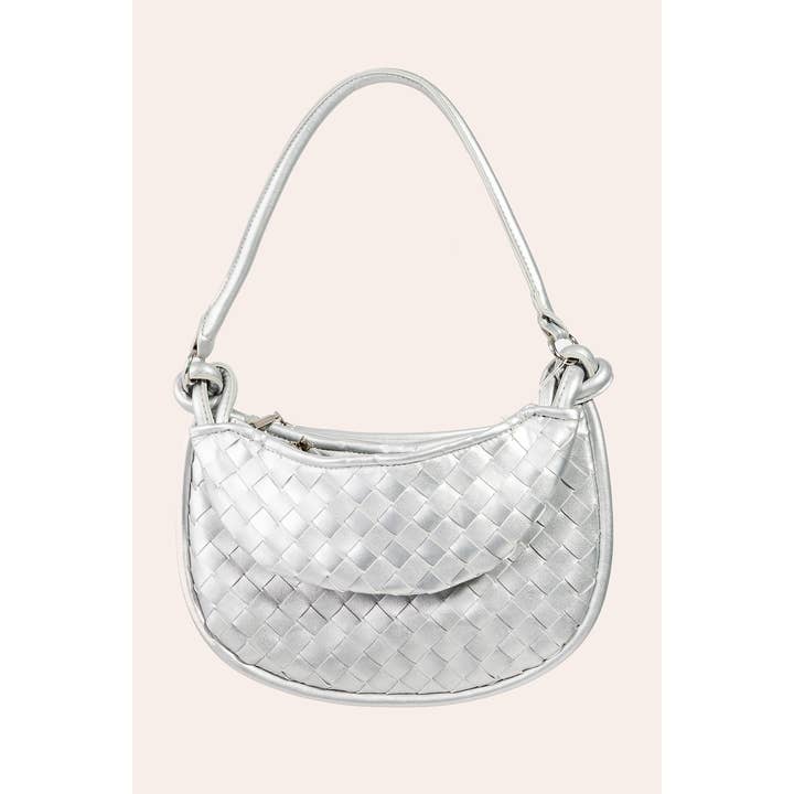 Anarchy Street – wholesale Axelremsväska – Dam – Läderväska med korgflätning i halvmåneform8