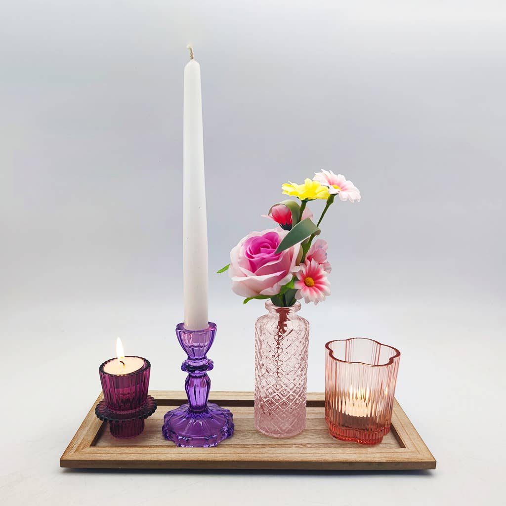 Opjet Paris - Wholesale Decorative Tabletop Object - Set of 4 decorations on a parma tray L33 P13 H14cm1