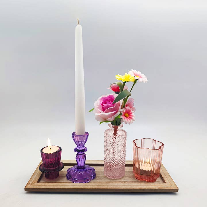 Opjet Paris - Wholesale Decorative Tabletop Object - Set of 4 decorations on a parma tray L33 P13 H14cm1