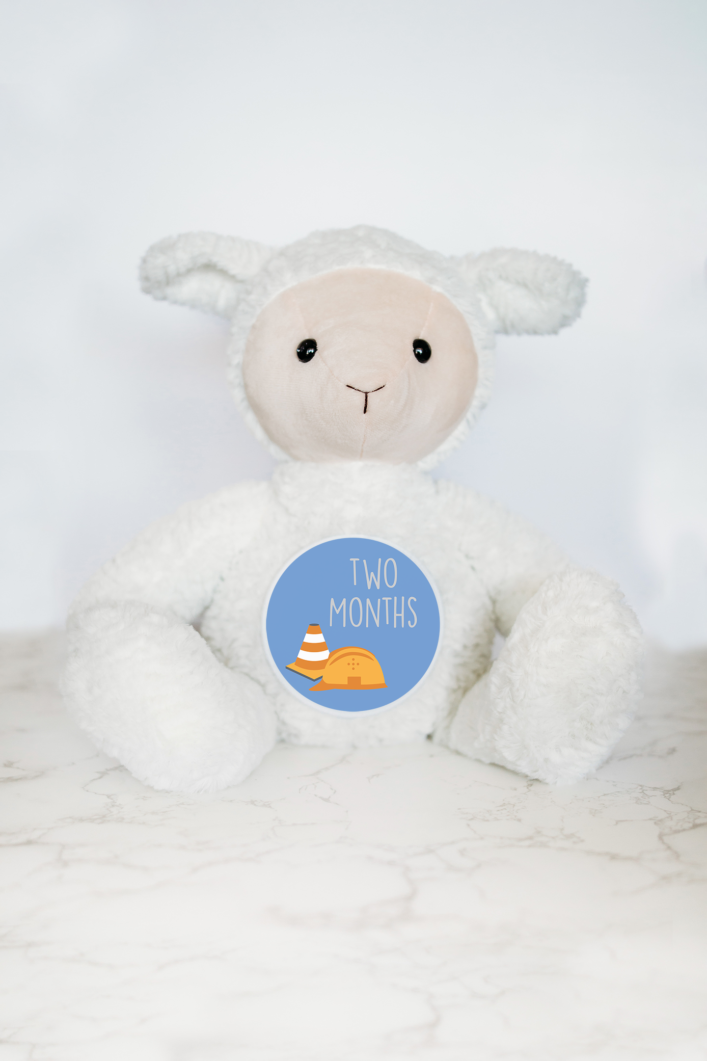 Grow With Me Baby Co - Wholesale Stuffed/Plush Toy - Kids & Baby - Monthly Milestone Discs, Lamb Stuffed Animal3