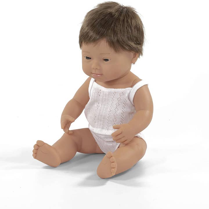 Soft Body Brown Hair Down Syndrome Baby Doll Boy Caucasian A for wholesale by KsmToys