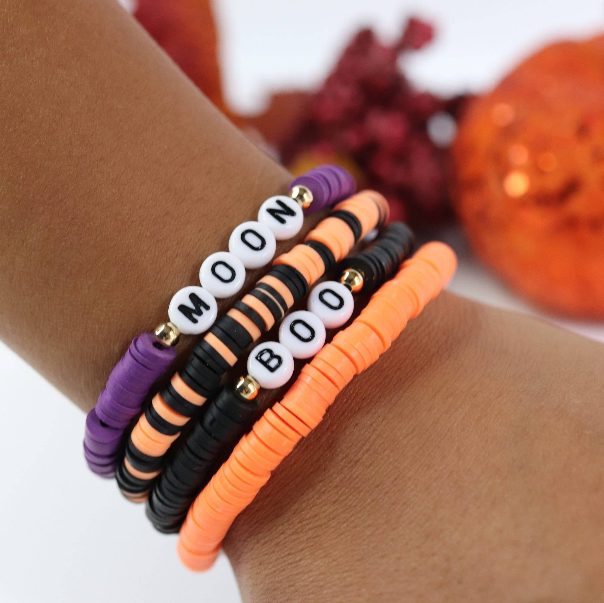 Anita's Accesorios - Wholesale Beaded Bracelet - Custom halloween bead name bracelet  party gift favor0