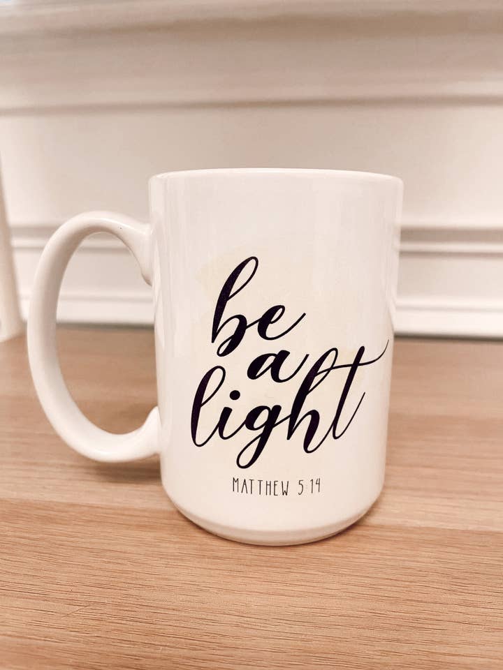 Be A Light 15 oz. Coffee Mug for wholesale by Honey Soul LLC