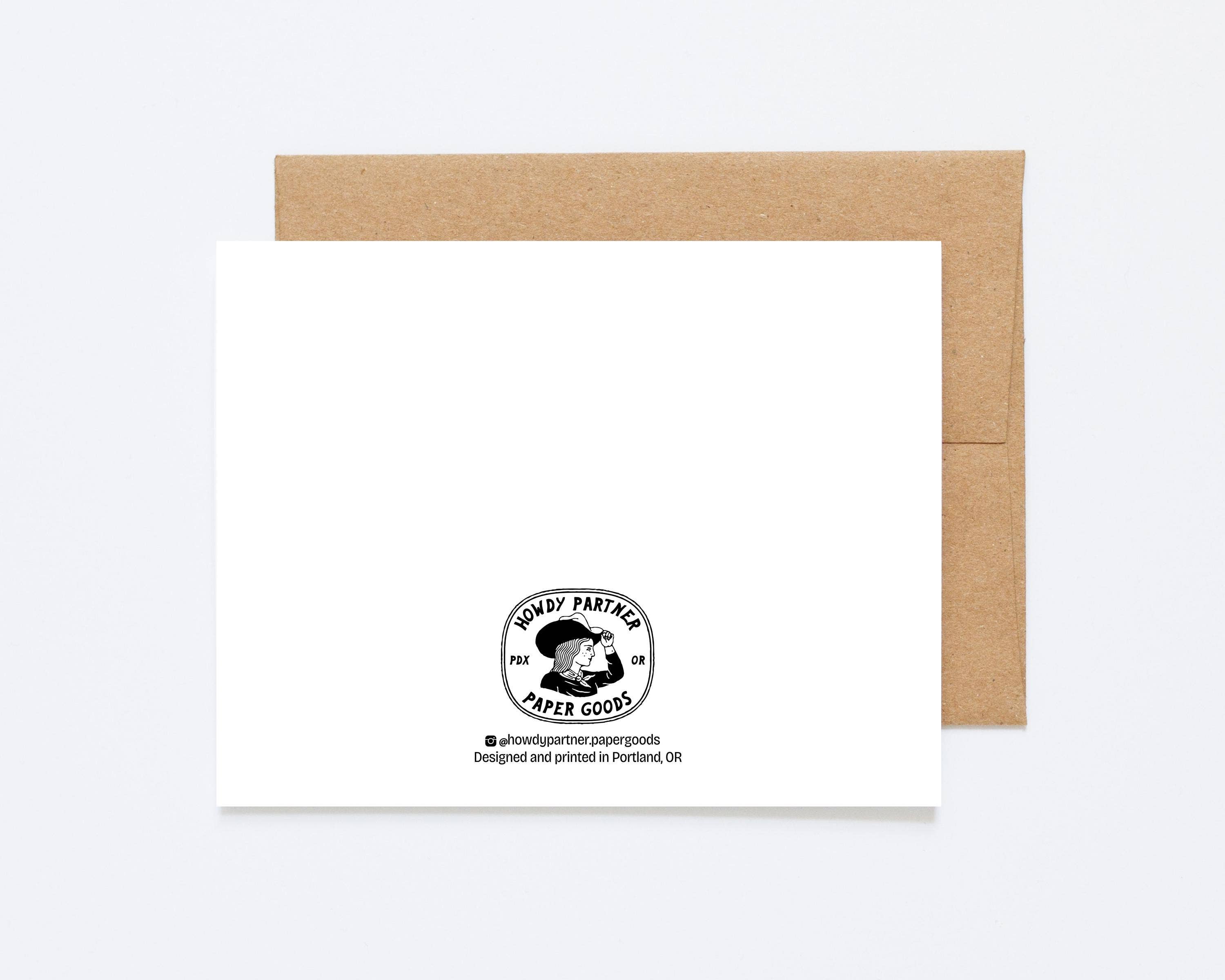 Howdy Partner Paper Goods - Wholesale Love Card - Tandem Love - Romantic Greeting Card - Blank Inside2