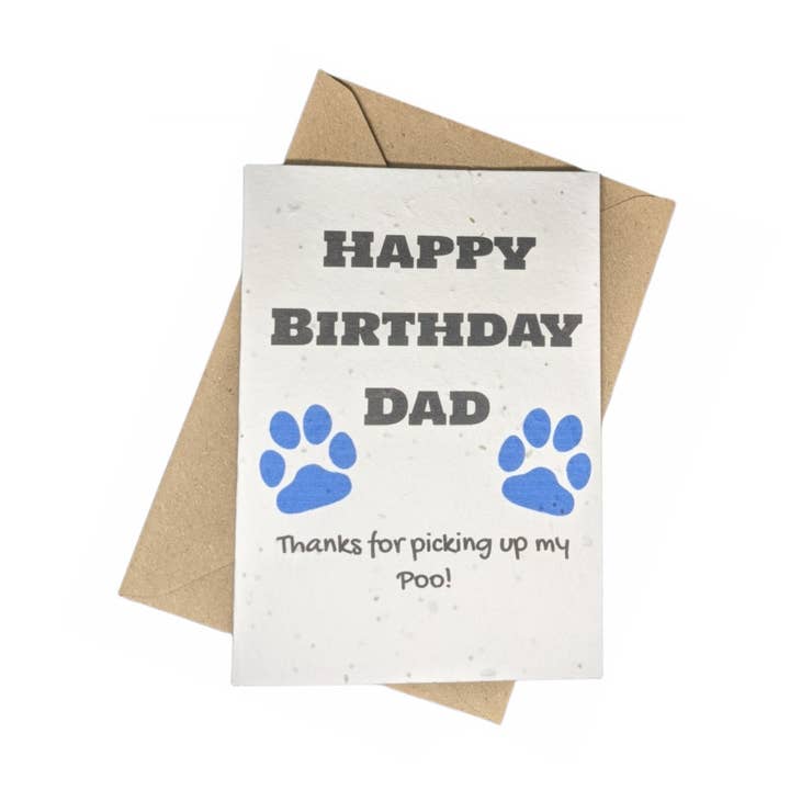 Happy Birthday from the dog card, Plantable birthday card for wholesale by BeeEco Friendly