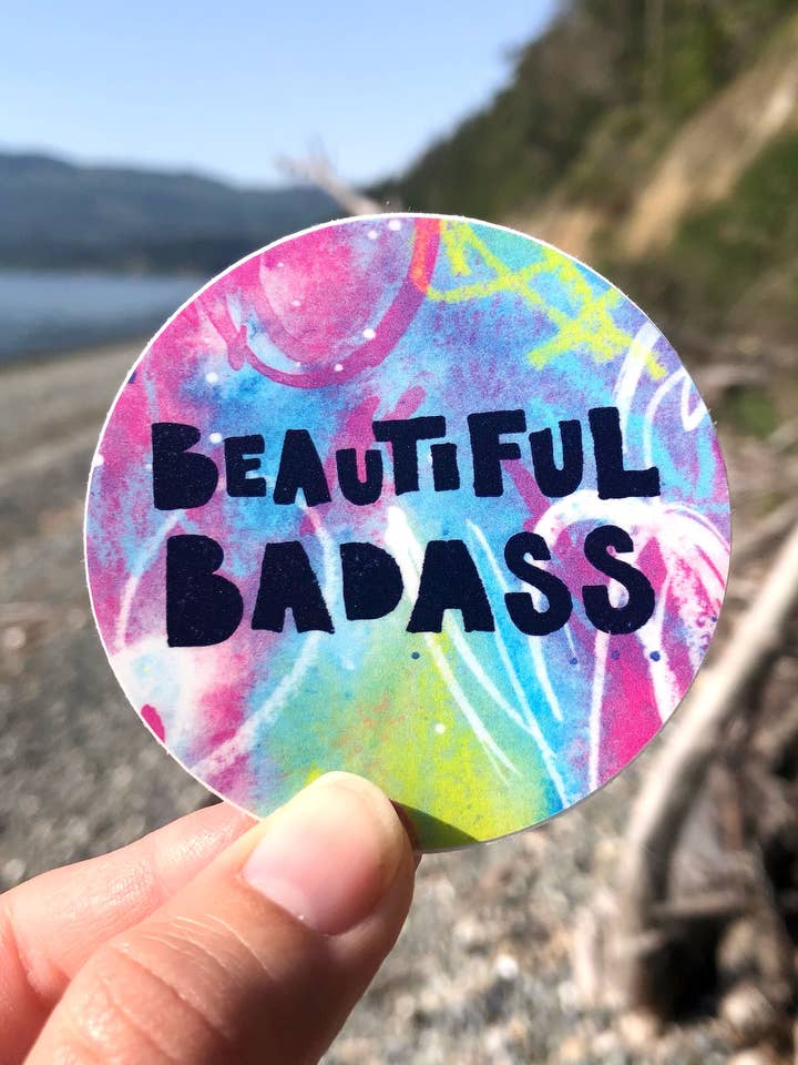 Beautiful Badass Sticker for wholesale by Tori Tornado