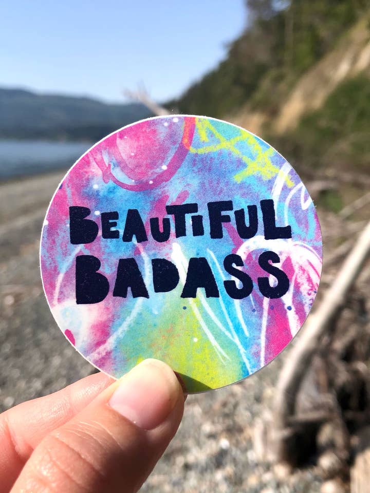 Beautiful Badass Sticker for wholesale by Tori Tornado