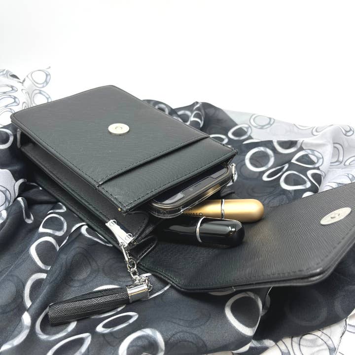 YOUZEY - Wholesale Crossbody Bag - Women's - Phone Crossbody Bag Saffiano Leather with Fringe Tassle5