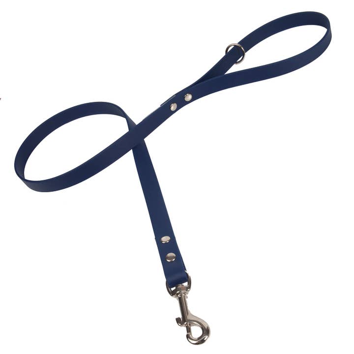 Biothane hondenriem in waterdicht veganistisch marineblauw leer voor wholesale door Creature Clothes