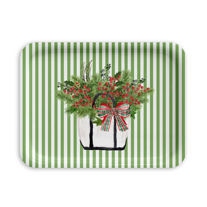 Vassoio da portata natalizio a forma di borsa: Tre dimensioni per la vendita all'ingrosso da parte di The Muddy Dog