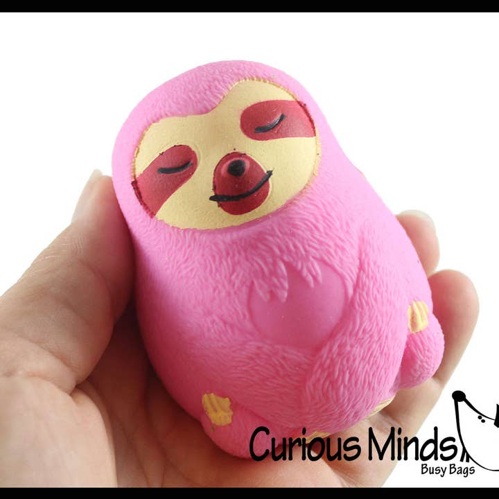 Curious Minds Toys - Wholesale Fidget Toy - Kids - 1 Marshmallow Sloth Animal Stress Balls - Ultra Soft Kneadab6