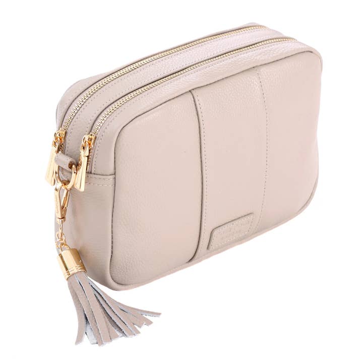 Pom Pom London City Duo Bag Stone for wholesale by Pom Pom London