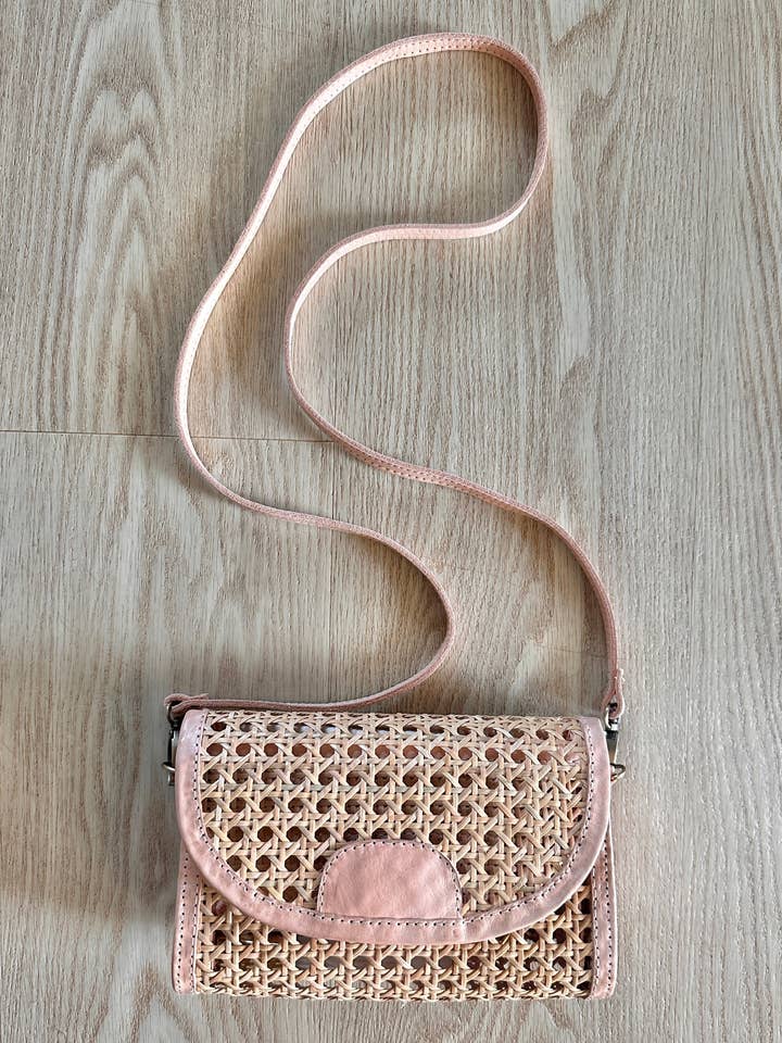 Leren & Rotan Handtas - Schoudertas voor wholesale door Coconut Ave