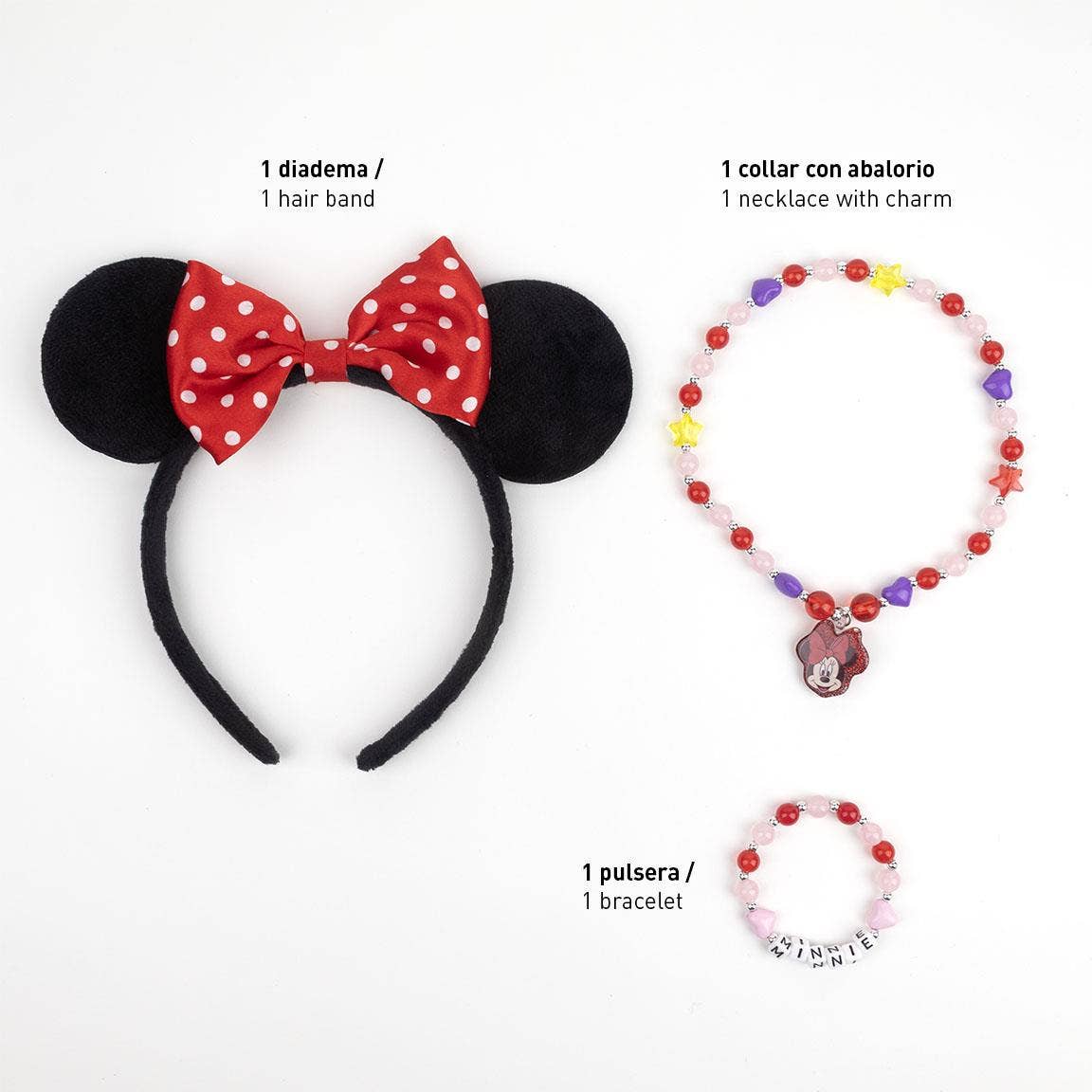 Mastoys, S.L. - Wholesale Jewelry Set - COSTUME JEWELRY PACK 4 PIECES MINNIE - 25000022192