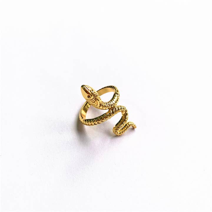Gypsy Soul - Wholesale Cocktail/Statement Ring - Gothic Wrap Around Snake Ring - Assortment 10 Pcs