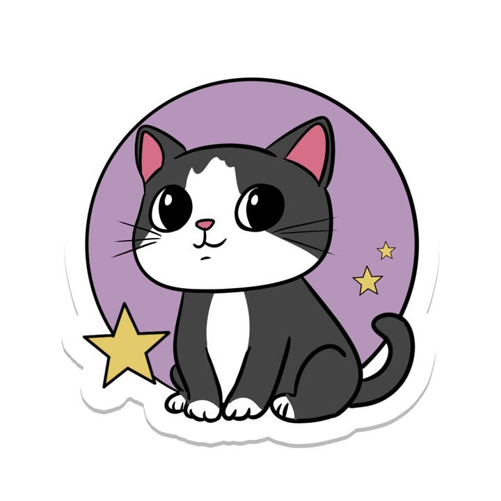 Cute Cat | Animal | Waterproof Sticker | 2.5" for wholesale by Rebel and Siren Stickers