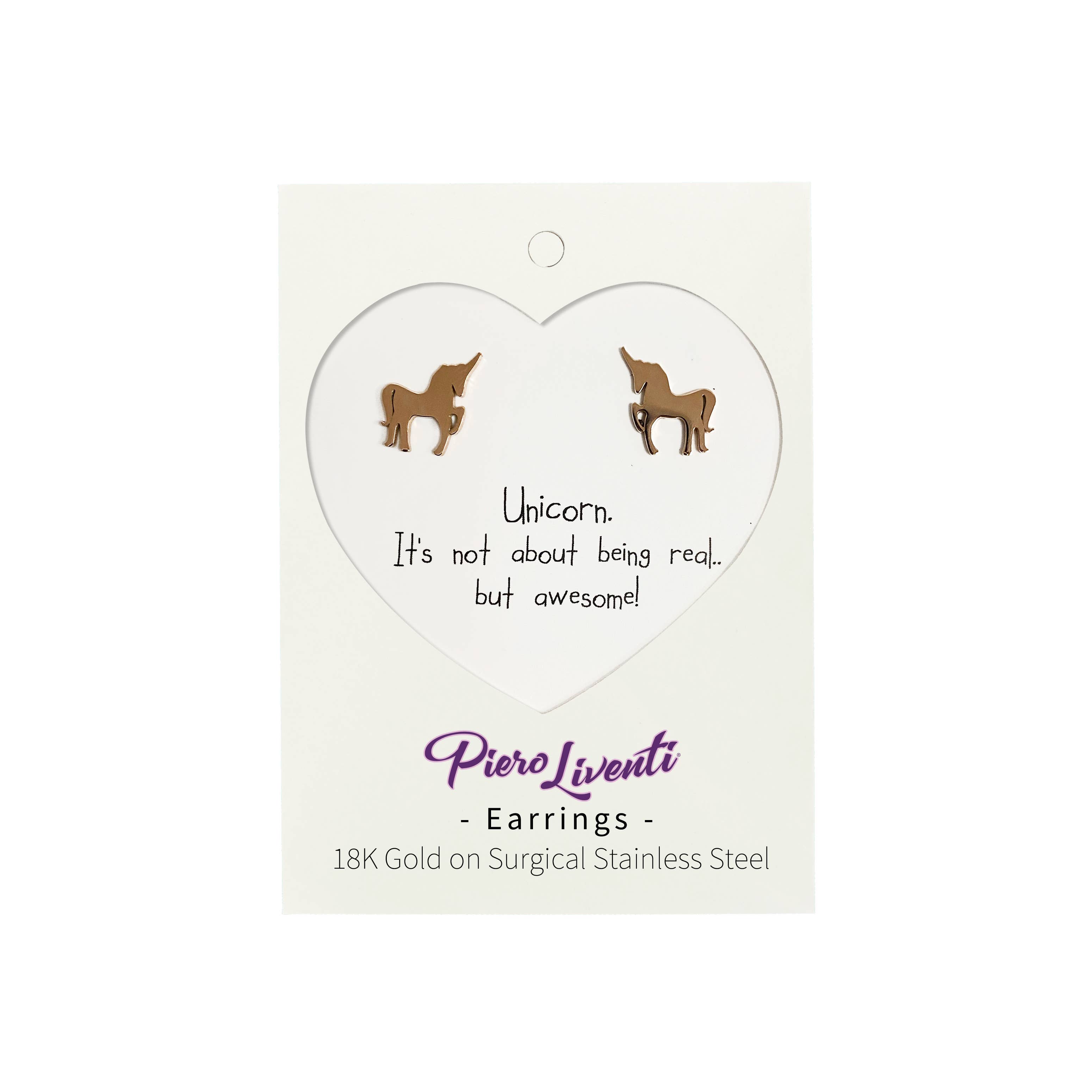 Boogie Toes – wholesale Stud/post earrings – Unicorn - Everyday Earrings (Rose or White)2