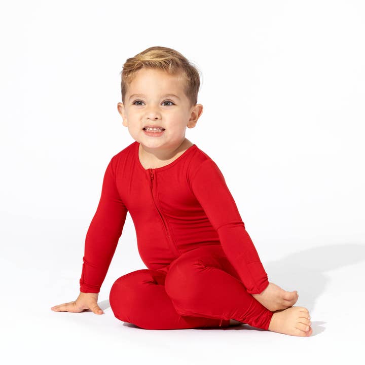 Winterberry Red Bamboo Convertible Footie för wholesale av Bellabu Bear