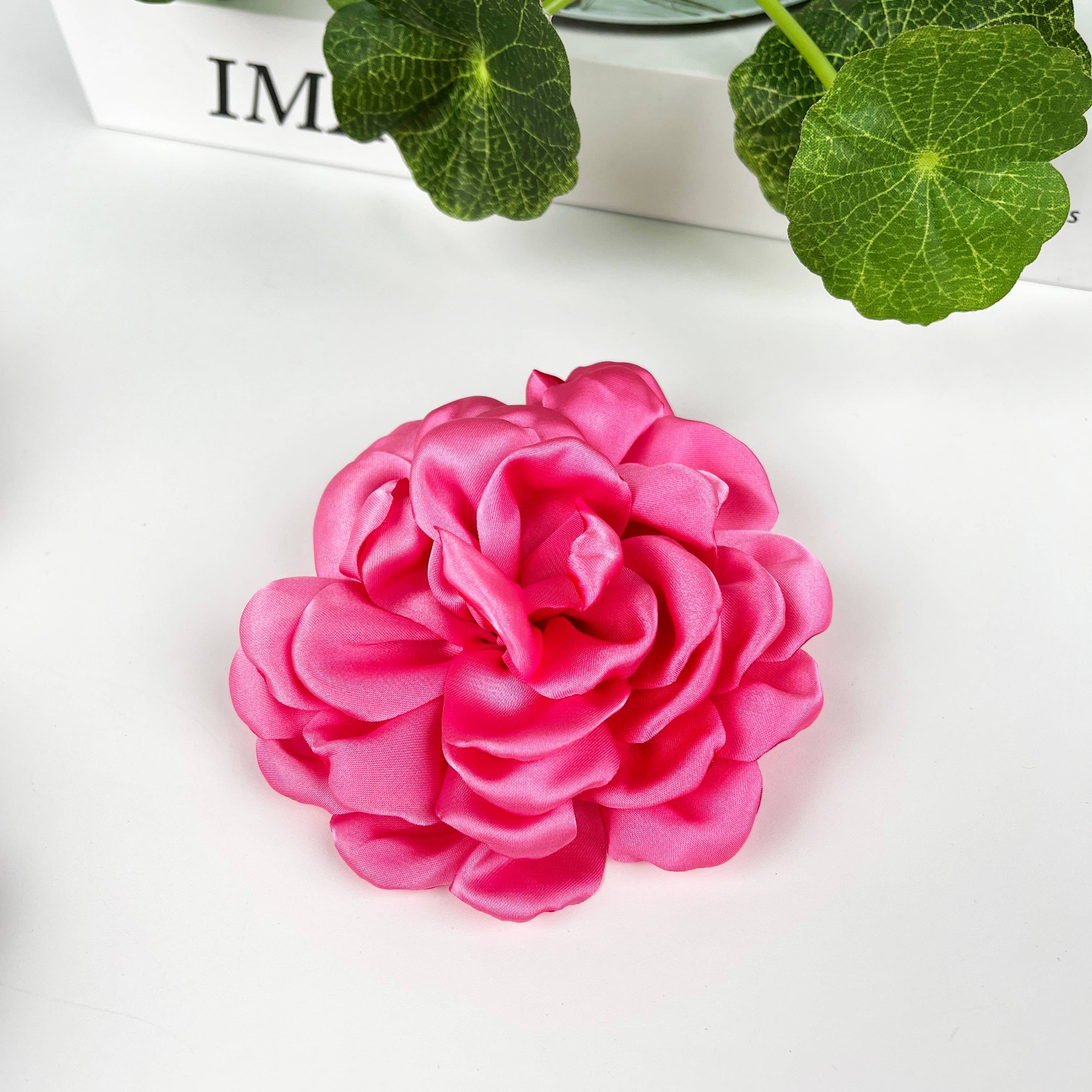 SoapElenGlen - Wholesale Hair Clip - Women's - Fabric Flower Hair Clips, Rose Duckbill Clip4