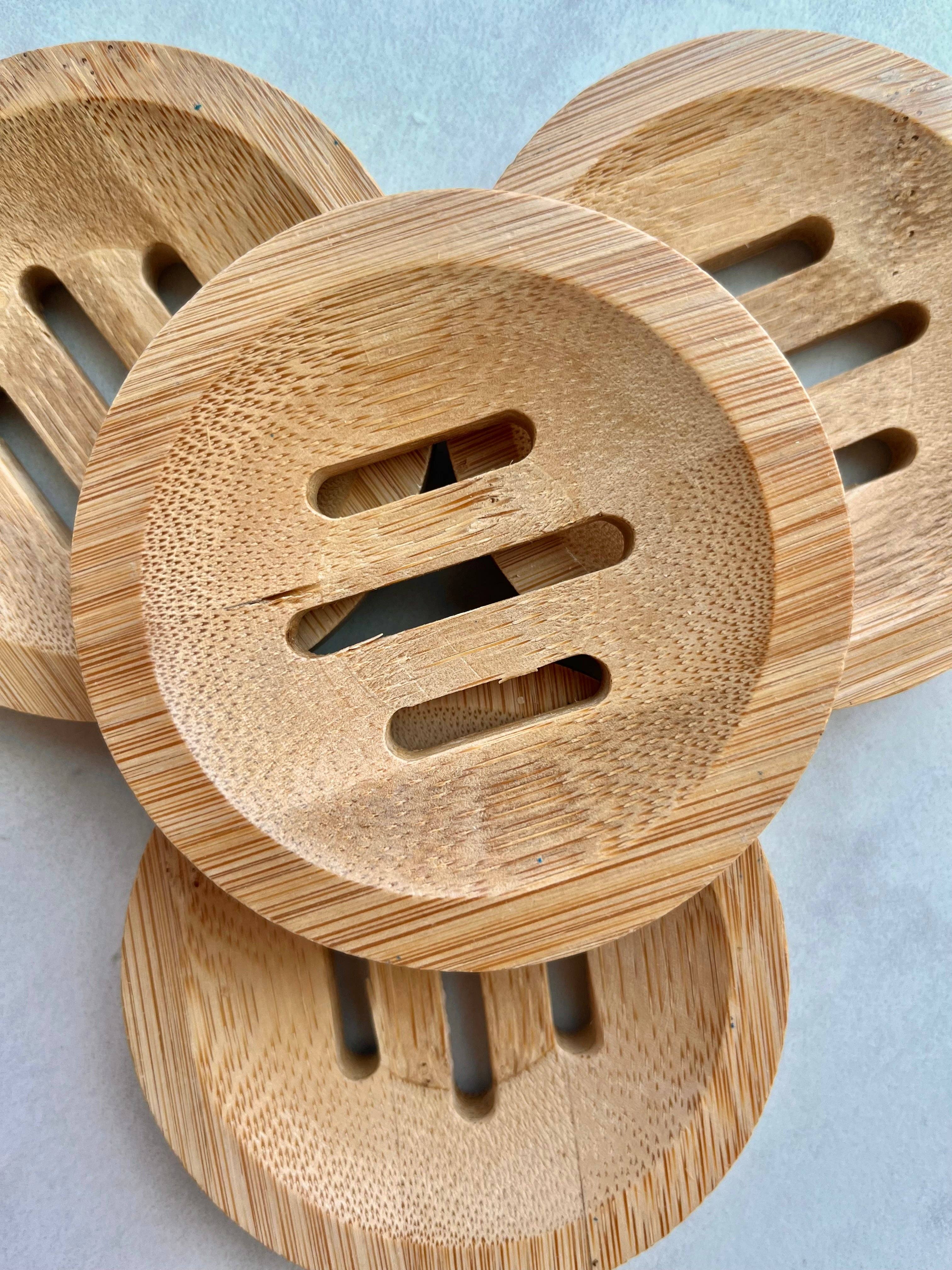 Rayne Refillery - Venta al por mayor Platitos para jabón de baño - Jabonera de Bambú - Porta Jabón Redondo Ecológico para Baño0