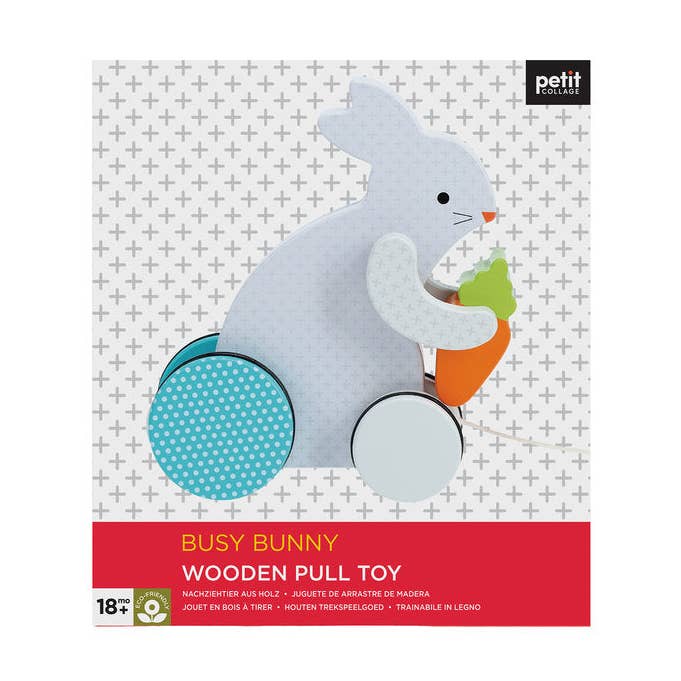 Busy Bunny Pull-Along for wholesale by Petit Collage