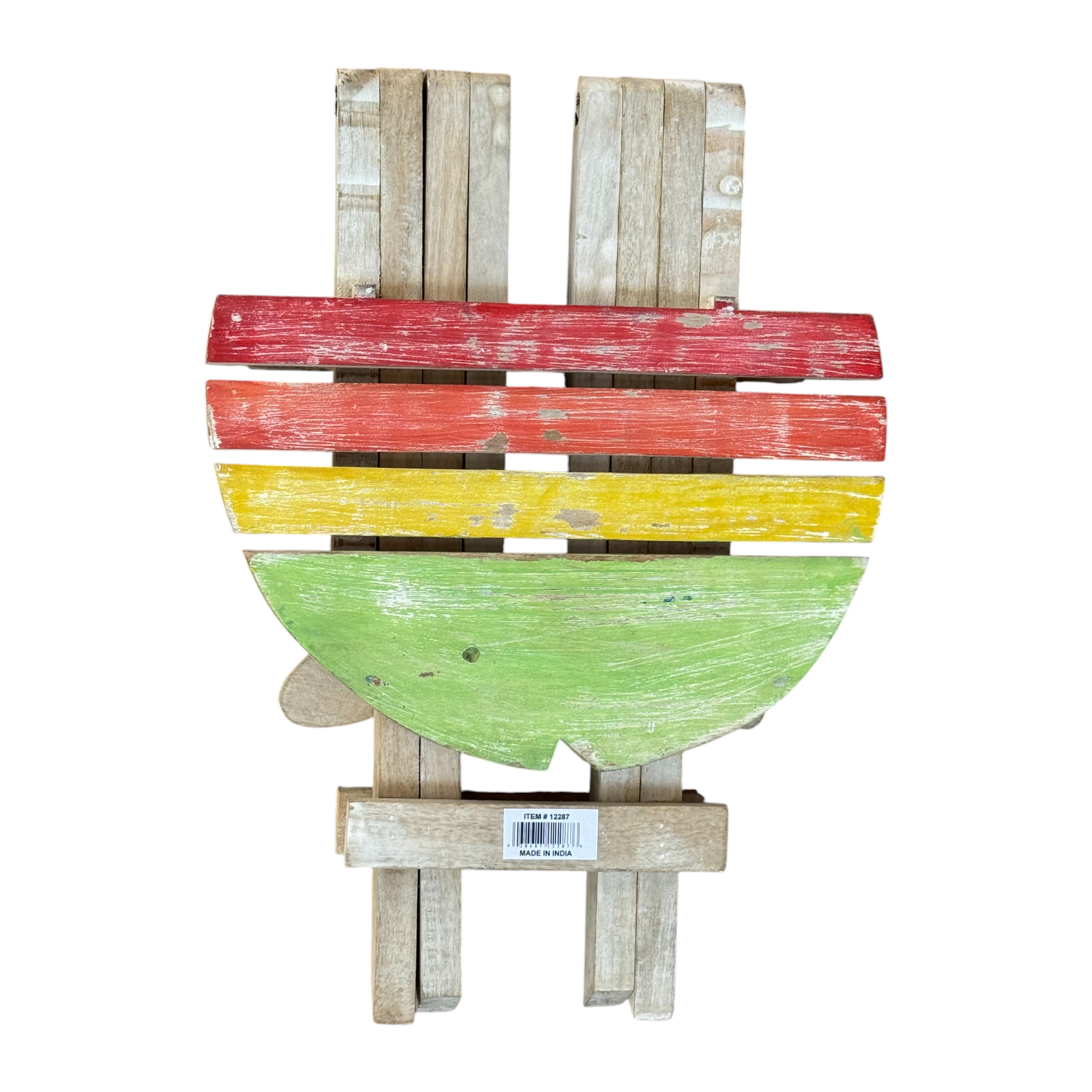 Wilco Home - Wholesale Side Table - Solid Mango Wood Fish Design Slatwood Folding Side Table3