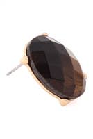 MYS Wholesale Inc - Wholesale Stud/Post Earrings - Faceted Oval Stone Post Earrings1