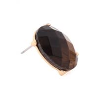 MYS Wholesale Inc - Wholesale Stud/Post Earrings - Faceted Oval Stone Post Earrings1