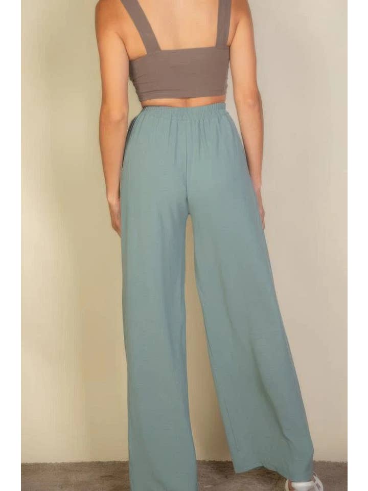 CC Wholesale Clothing – Engroshandel Bukser - Dame – Minimalistiske bukser med snøring i taljen5