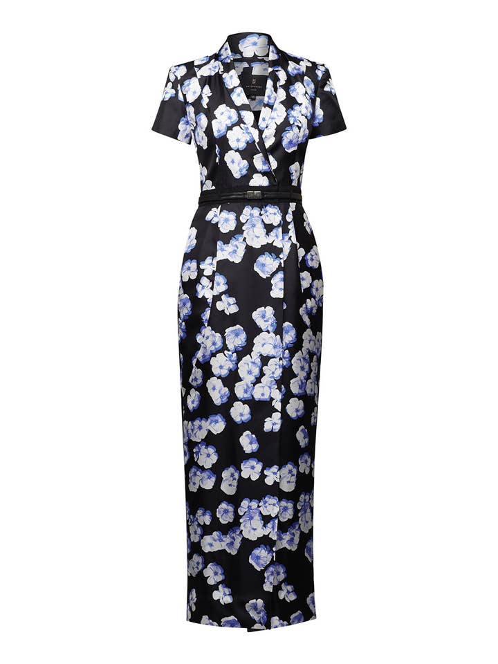 Vestido cruzado Valor de seda estampada para venta al por mayor de Maisonnoée