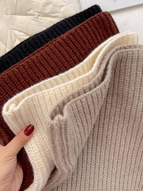 StyleGalX - Venta al por mayor Bufanda - Mujer - Chal y bufanda de punto con cuello alto en colores sólidos para invierno14