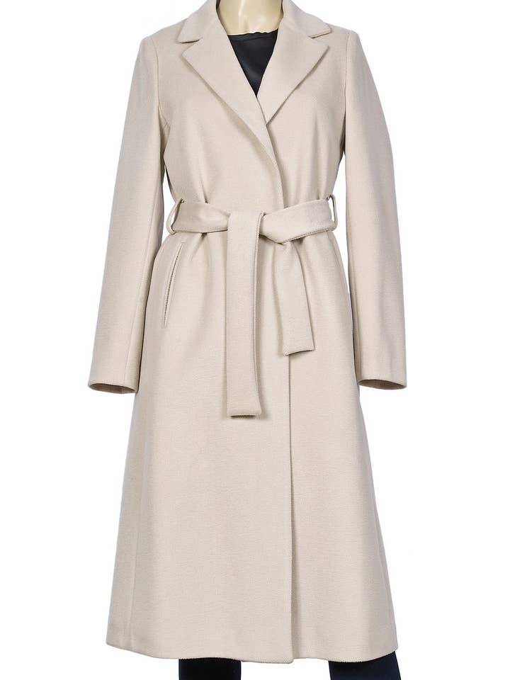 Knapløs slåbrok frakke - Beige - 999 for engroshandel hos FEDERICA ERRE