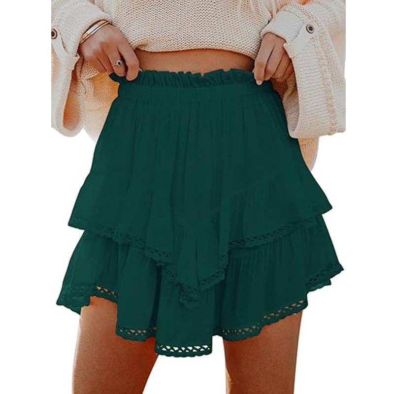 Suhkasana - Wholesale Skirt - Women's - Women's High-Waist Layered Cake Skirt – Summer Casual Mini Skirt11
