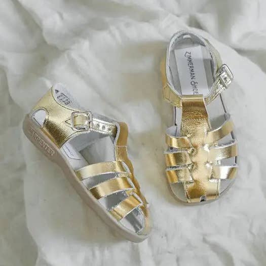 Audrey Fisherman Sandale - Gold für den Großhandel von Zimmerman Shoes