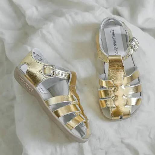 Zimmerman Shoes - Wholesale Sandals - Kids - Audrey Fisherman Sandal - Gold0