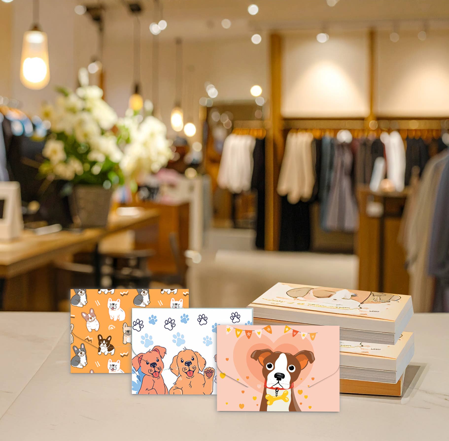 Post-it® Notes Design Series – wholesale Lint roller – Scotch™ Lint Sheets Pocket Pack  - 3 pack set - Pups Edition2