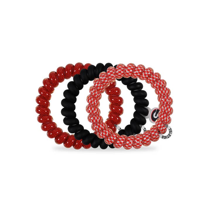 TELETIES - Wholesale Hair Tie - Spiral Hair Coils | Large | Go Dawgs! Hair Ties1