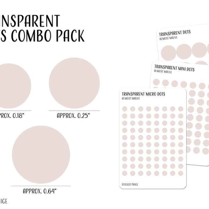 Transparent Dots Planner Sticker Set for wholesale by Sticker Paige