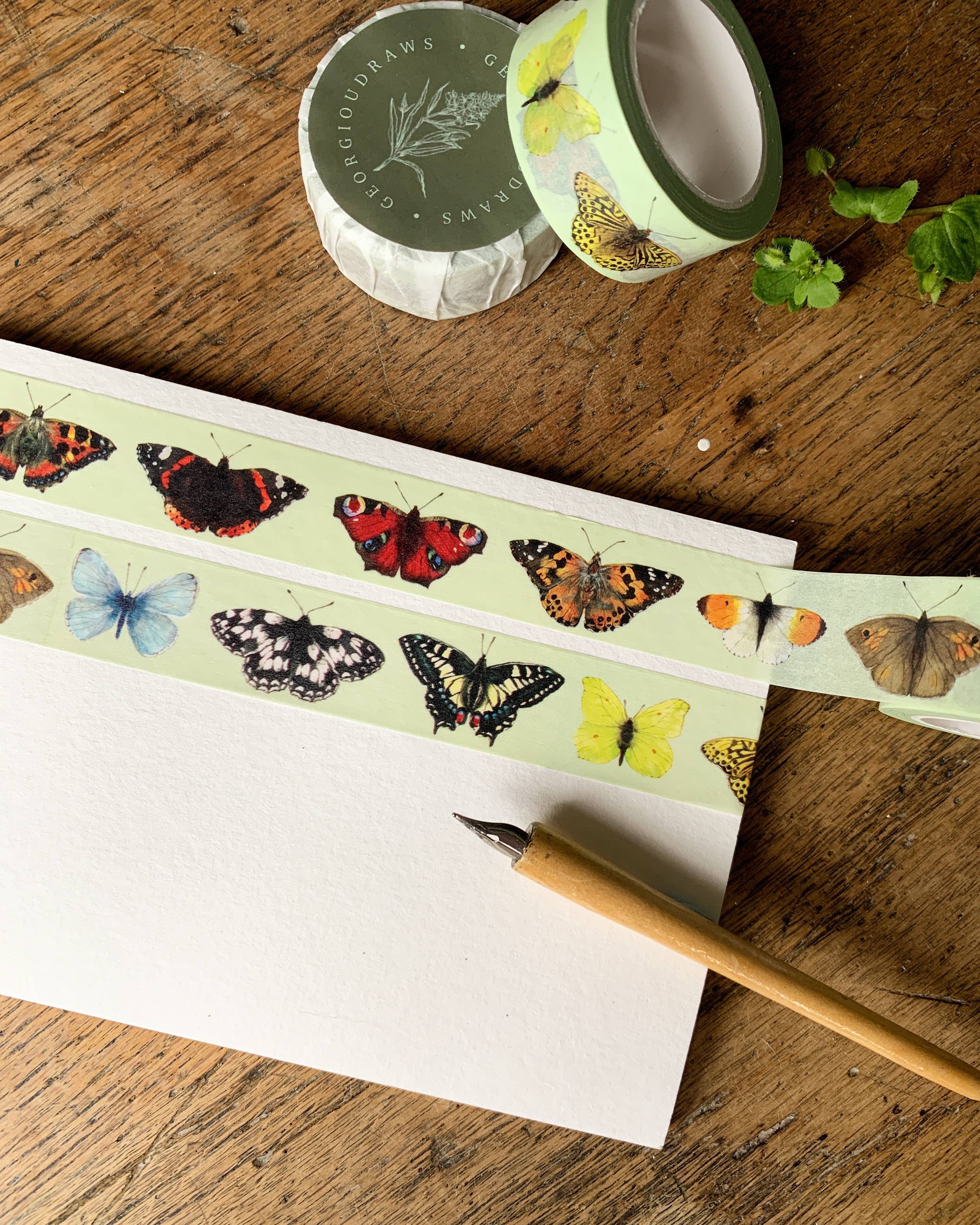 Georgiou Draws – wholesale Washi tape – British Butterflies Washi Tape | Insect Entomology Butterfly2