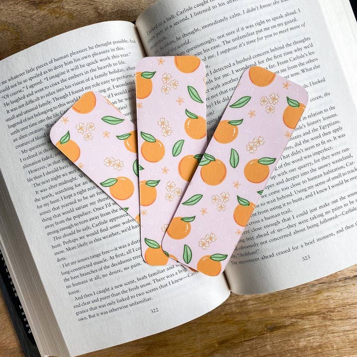 Oranges Bookmark for wholesale by Sunglow Paper Co.