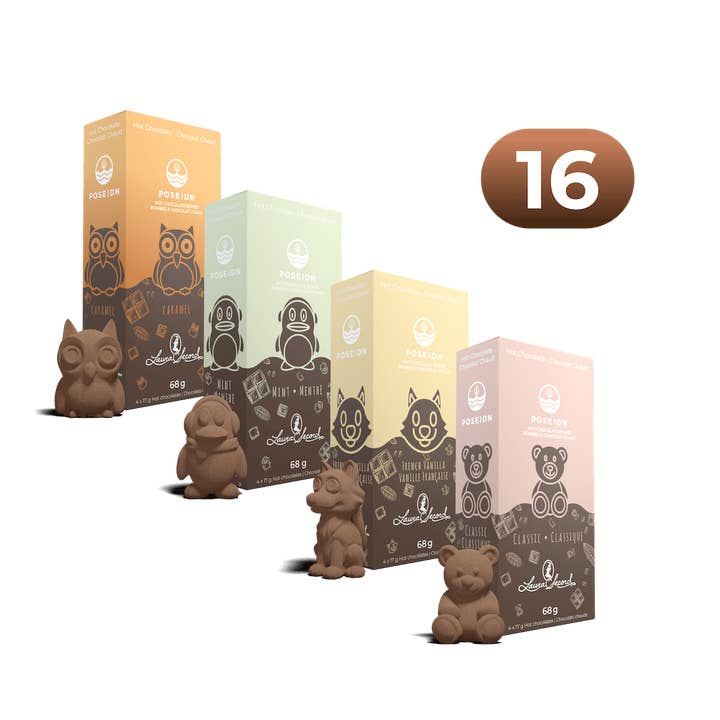 Coffret Découverte Chocolat Chaud pour la vente par Poseidn - Drink Bombs